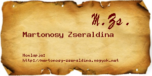 Martonosy Zseraldina névjegykártya